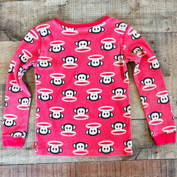 Paul Frank Small Paul Red Monkey Pajama Top T-Shirt Long Sleeve 6X/7 - Picture 2 of 4